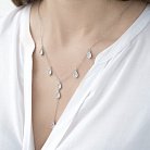 Срібне кольє з фіанітами 18299 от ювелирного магазина Оникс