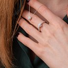 Золотое кольцо "Сердечко" с бриллиантами кб0394z от ювелирного магазина Оникс - 7