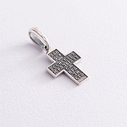 Серебряный крест с чернением 132773 №5