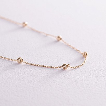 Колье "Шарики" в желтом золоте кол02344 №3