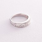 Кольцо в белом золоте с бриллианты кб0431nl от ювелирного магазина Оникс - 3