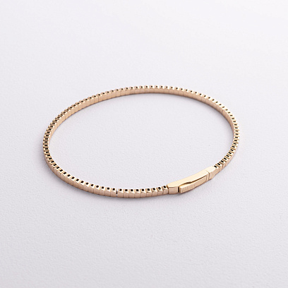 Жорсткий браслет "Kylie" у жовтому золоті б05543 №2