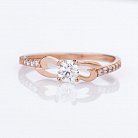 Золотое кольцо с фианитами к04994 от ювелирного магазина Оникс