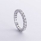 Каблучка з доріжкою діамантів (біле золото) 227701121 от ювелирного магазина Оникс