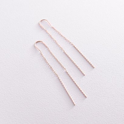 Золотые серьги - протяжки с06700 №6