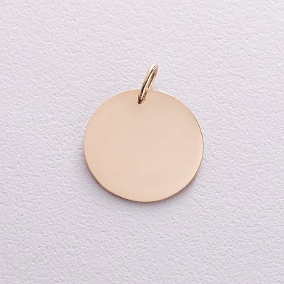 Кулон для гравіювання в жовтому золоті (21 мм) п03521