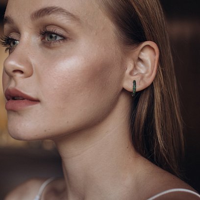 Золоті сережки (демантоїд) сб0254sth №6