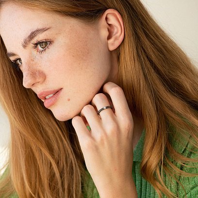 Золотое кольцо с бриллиантами кб0526ca №6