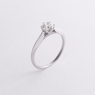 Помолвочное золотое кольцо с бриллиантами 243111121