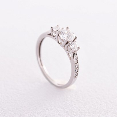 Cеребряное кольцо с фианитами 683