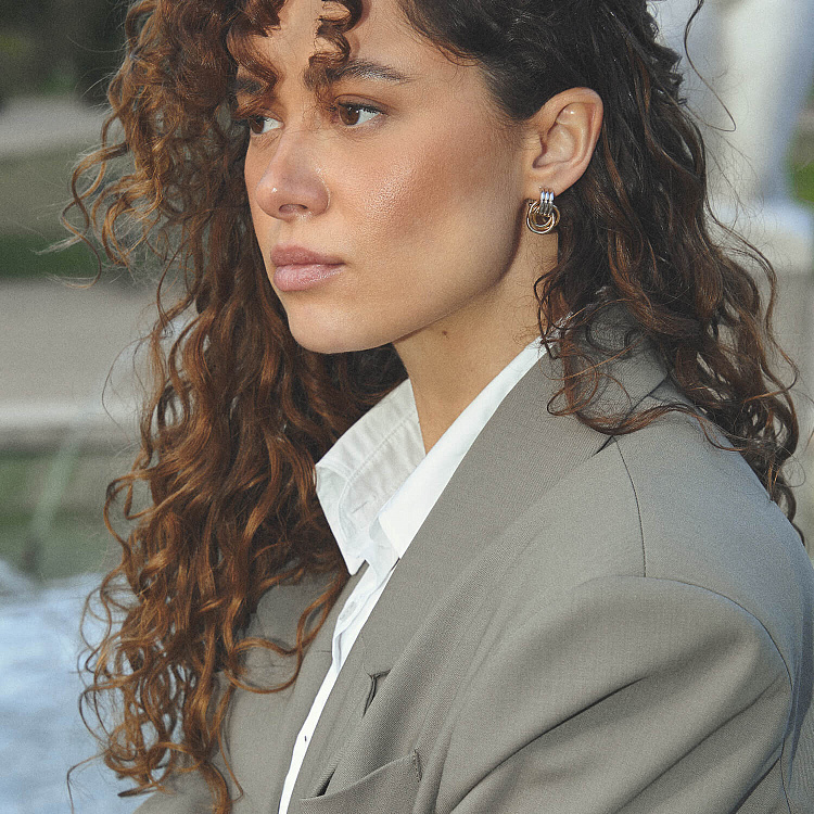 Золотые серьги с итальянской застежкой с01290 от ювелирного магазина Оникс - 11