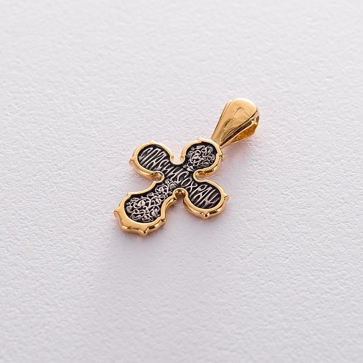 Православный крест Распятие Христово 132911 - 4 Православный крест Распятие Христово 132911 от ювелирного магазина Оникс - 4