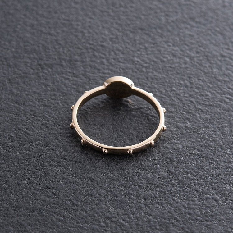 Кольцо "Розарий" в желтом золоте к08017 от ювелирного магазина Оникс - 5