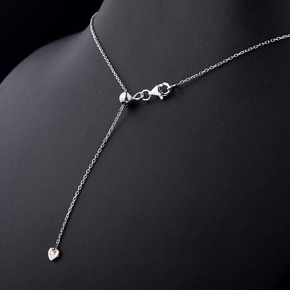 Серебряное колье "Ключик" (фианиты) 18471 №3