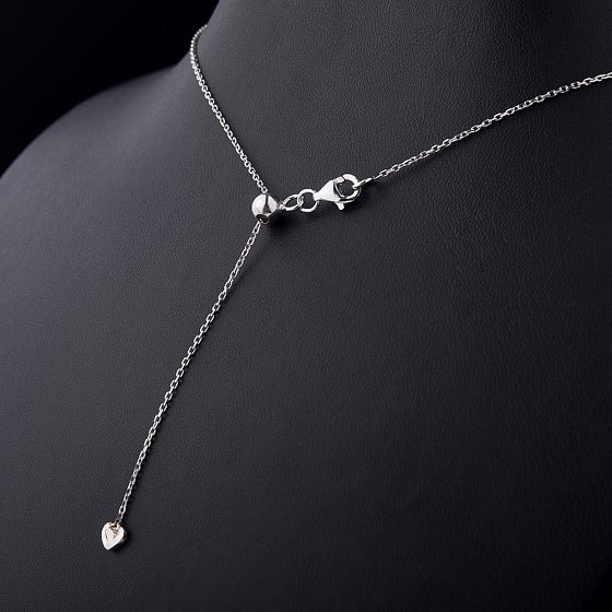 Серебряное колье "Ключик" (фианиты) 18471 №3