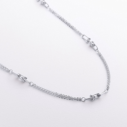 Колье "Фантазия" в белом золоте кол02665 №2