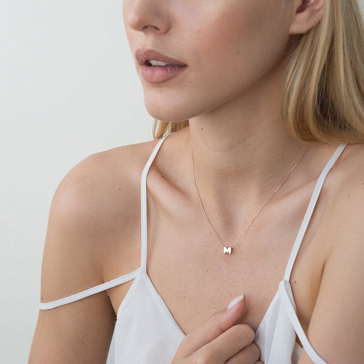 Колье с буквой "Т" в красном золоте кол01256Т от ювелирного магазина Оникс - 6