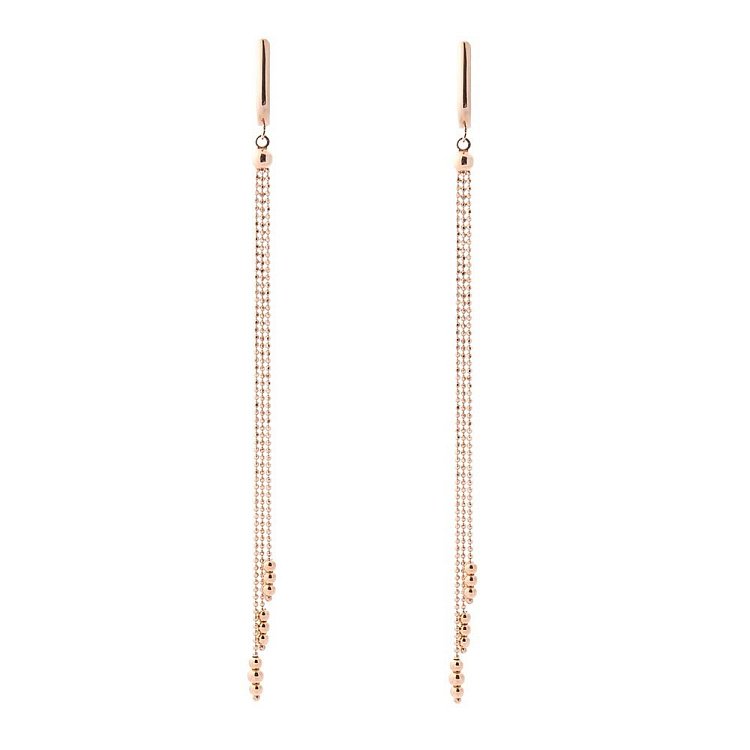 Золотые серьги на цепочке с05606 от ювелирного магазина Оникс - 2