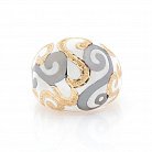 Золотое кольцо с эмалью к03488 от ювелирного магазина Оникс - 2