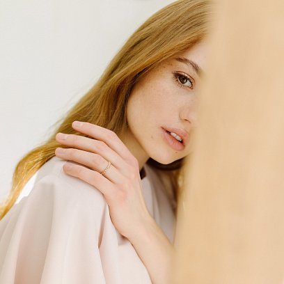 Каблучка в червоному золоті к06601 №2