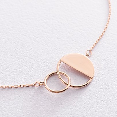 Золотой браслет "Переплетение" б04726 №3