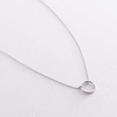 Золотое колье "Круговорот" с бриллиантом колб0061y