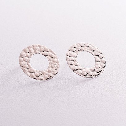 Серебряные серьги - пусеты "Теона" 123187 №2