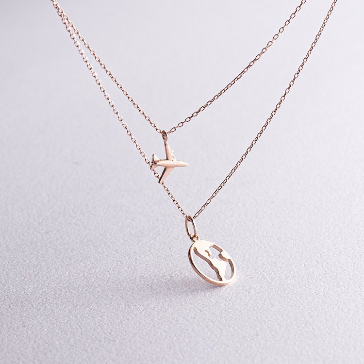 Кольє в червоному золоті "Навколосвітня подорож" кол01682 від ювелірного магазину Онікс - 3