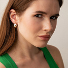 Сережки - кільця "Грані" в червоному золоті с09366 от ювелирного магазина Оникс - 2