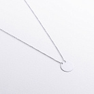 Колье "Монетка" в белом золоте (возможна гравировка) кол02460 от ювелирного магазина Оникс - 2