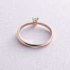 Помолвочное золотое кольцо с фианитом к07440 от ювелирного магазина Оникс - 2