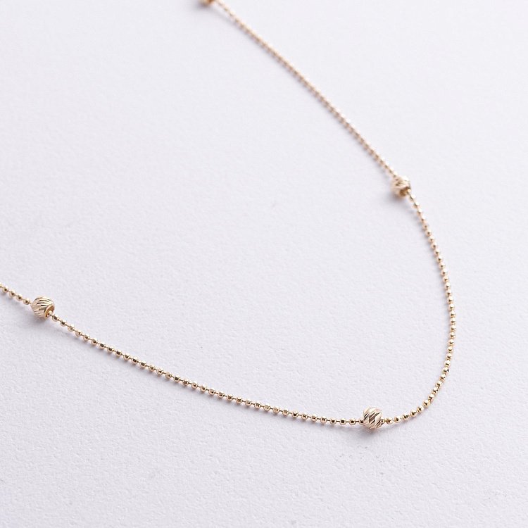 Колье "Шарики" в желтом золоте кол02586 от ювелирного магазина Оникс - 1