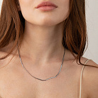 Колье "Gisele" в белом золоте (снейк - 2.5 мм) ц00327-2,5 от ювелирного магазина Оникс - 3