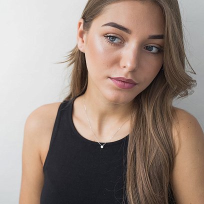 Золотое колье с бриллиантами колб0013ca №5