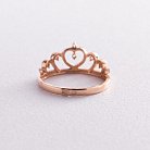 Золотое кольцо "Корона" с фианитами к03934 от ювелирного магазина Оникс - 2