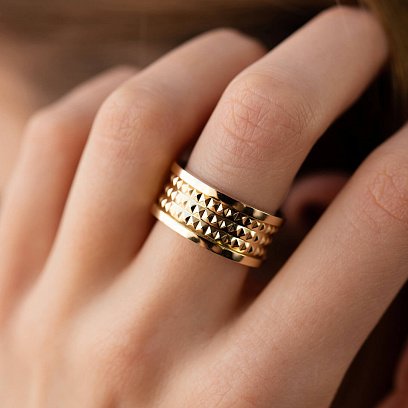 Кольцо "Gina" в желтом золоте к07391 №10