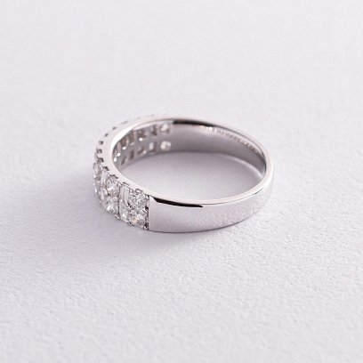 Золота каблучка з діамантами кб0375nl №5