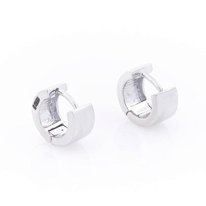 Серебряные серьги "Кольца", диаметр 1 см 122507 №4