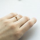 Золотое помолвочное кольцо с фианитом к05787 от ювелирного магазина Оникс - 4