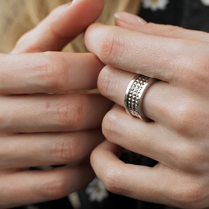 Кольцо "Gina" в белом золоте к07412 №8