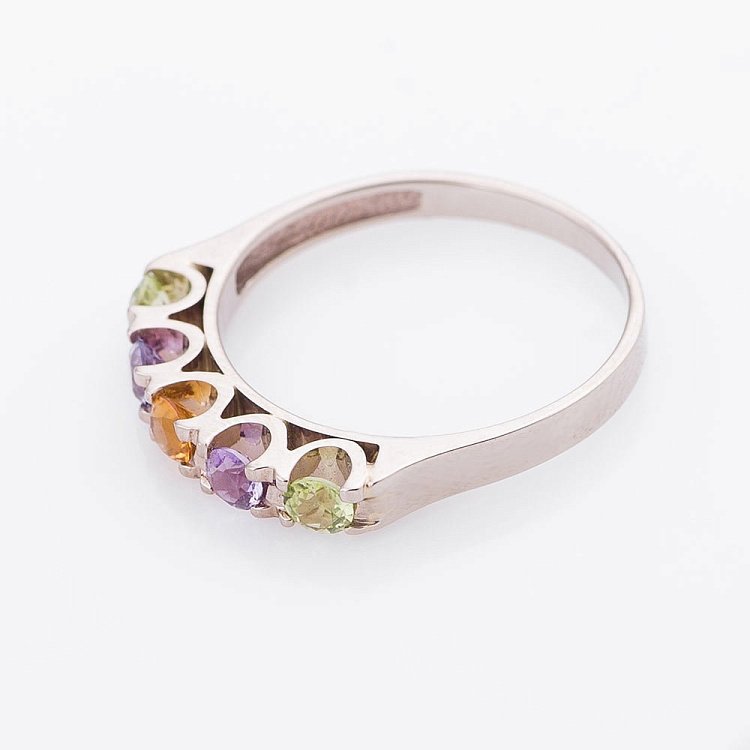 Золота каблучка з натуральними каменями 02-0632.0.2247 від ювелірного магазину Онікс - 2