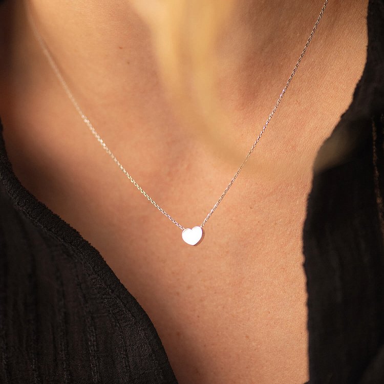 Кольє "Сердечко" в білому золоті кол01253 від ювелірного магазину Онікс - 5