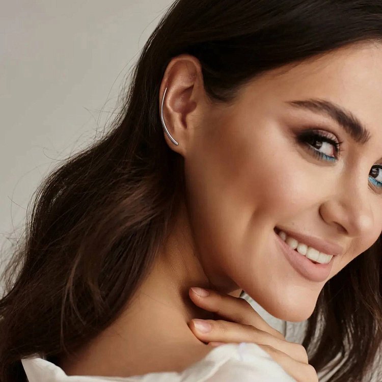 Срібна моносережка - клаймбер (на праве вушко) 912-00928 від ювелірного магазину Онікс - 6