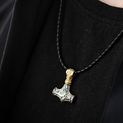 Срібна підвіска "Молот Тора" 132888 №5