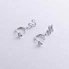 Срібні сережки - пусети "Змії" 123008 от ювелирного магазина Оникс - 3