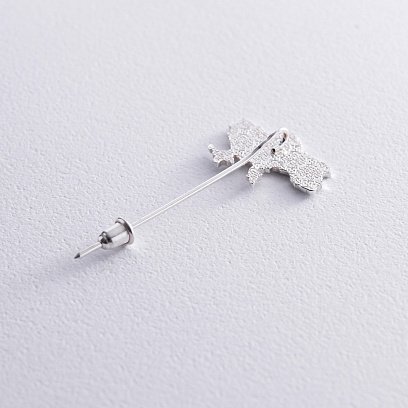 Серебряная заколка "Украина" 20052 №3