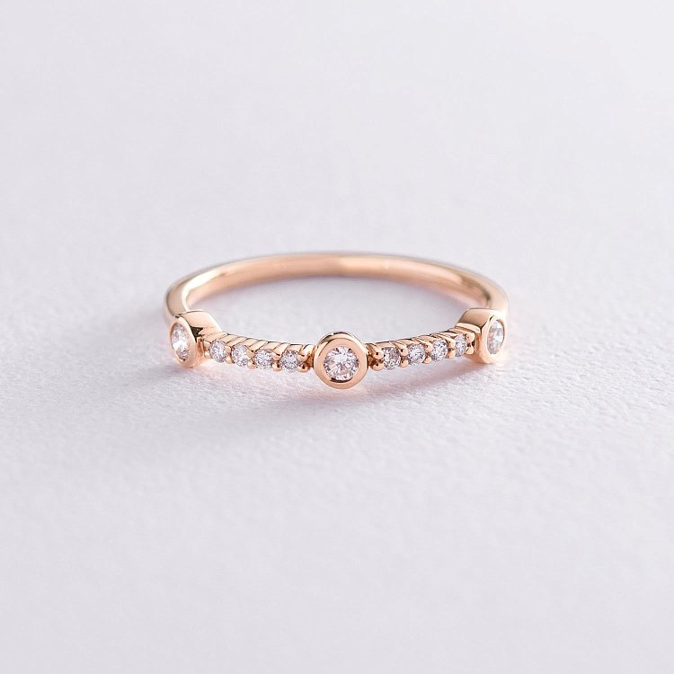 Золотое кольцо с бриллиантами кб0165са от ювелирного магазина Оникс