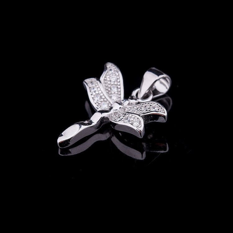 Срібна підвіска "Бабка" з фіанітами 132213 від ювелірного магазину Онікс - 1