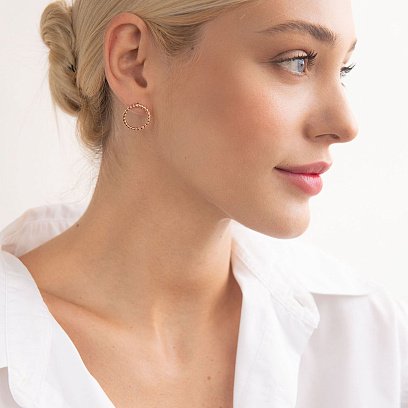 Золотые серьги - пусеты "Триана" с07334 №2