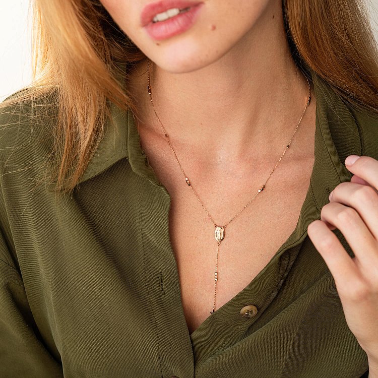 Кольє "Розарій" у червоному золоті кол02217 від ювелірного магазину Онікс - 1